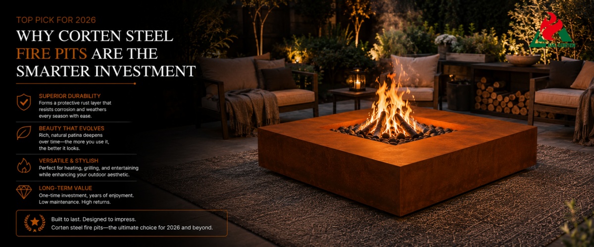 Fire Pit in Corten
